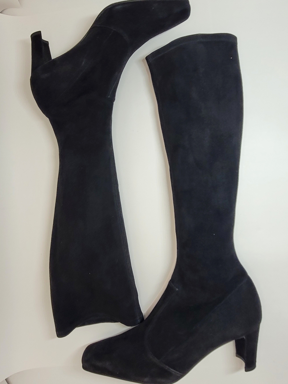 Vintage Stuart Weitzman Black Microstretch Fitted Knee High Boots 5/ 5.5